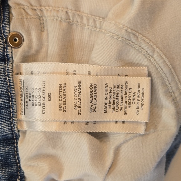 Good American Good Curve High Waisted Distressed Blue Jeans Womens Size 8 - Picture 6 of 8
